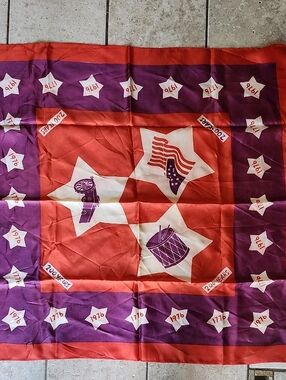 Vtg 1976 U.S. Bicentennial Commemorative 200 Years Scarf Made In Japan